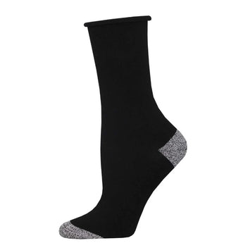 Contrast Heel Toe Roll Top - Bamboo