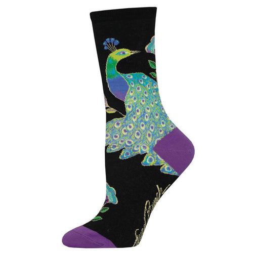 Laurel Burch - Intricate Peacock - Cotton Crew