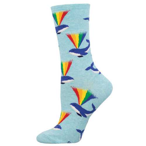Rainbow Whale - Cotton Crew