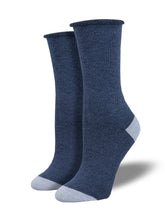 Contrast Heel Toe Roll Top - Bamboo