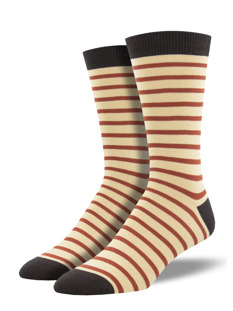 Bamboo Basics For Men Certified Organic Bamboo Stripe Socks