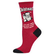 Women's Retro Spoof "Christmas Spirit" Socks