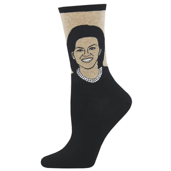 Women's Michelle Obama Portrait Socks