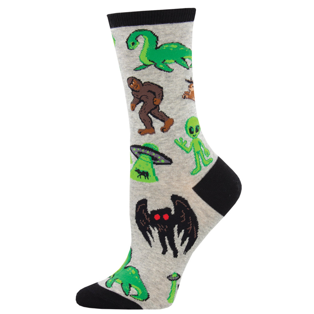 Cute Cryptids Crew Socks for Women - Novelty Cotton | Socksmith Canada ...