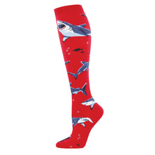 Women's "Shark Chums" Knee-High Socks