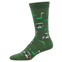 Men's Dress Socks - Golf Flag and Carts