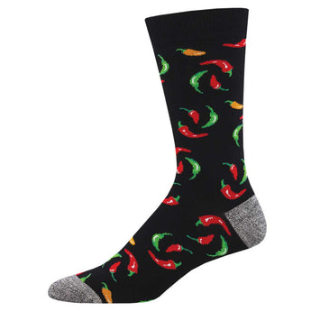 Bamboo Hot On Your Heels Chili Pepper Socks for Men - Shop Now | Socksmith