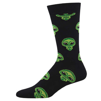 Bamboo Area 51 Alien Socks for Men - Shop Now | Socksmith
