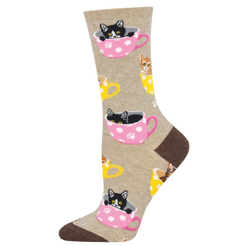 Cats in Teacups Socks for Women - Shop Now | Socksmith
