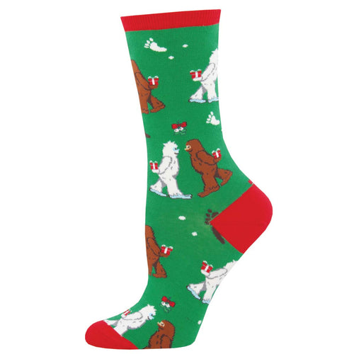 Bigfoot and Yeti Holiday Socks for Women - Shop Now | Socksmith