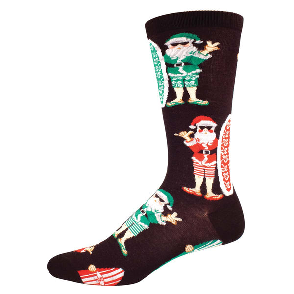 Surfer Santa Socks for Men - Shop Now | Socksmith