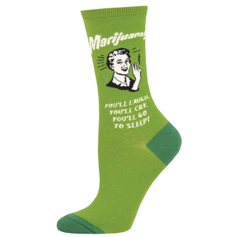 Retro Spoof Marijuana Socks for Women - Shop Now | Socksmith