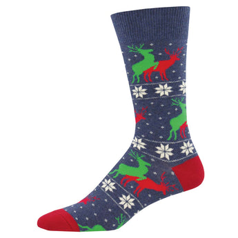 Naughty Reindeer Socks for Men - Shop Now | Socksmith