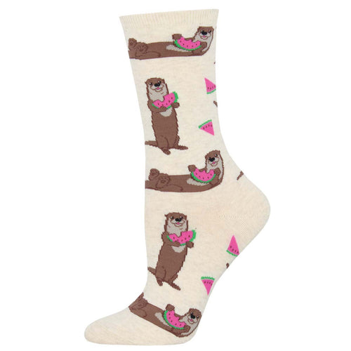 Otters With Watermelon Socks for Women - Shop Now | Socksmith