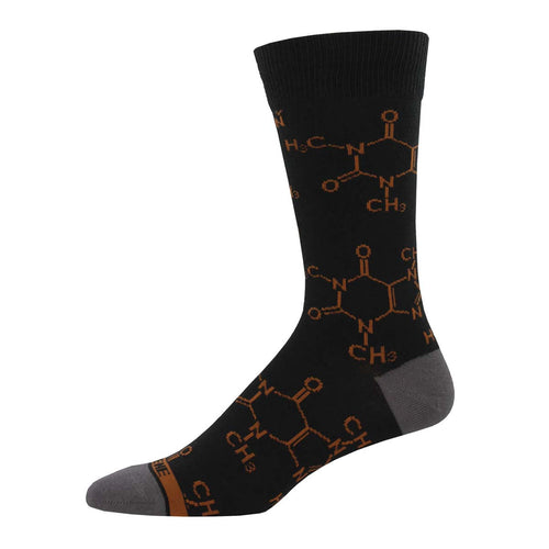 Caffeine Molecular Structure Socks for Men - Shop Now | Socksmith