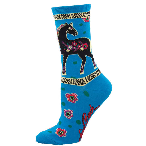 Laural Burch - Floral Horse - Cotton Crew