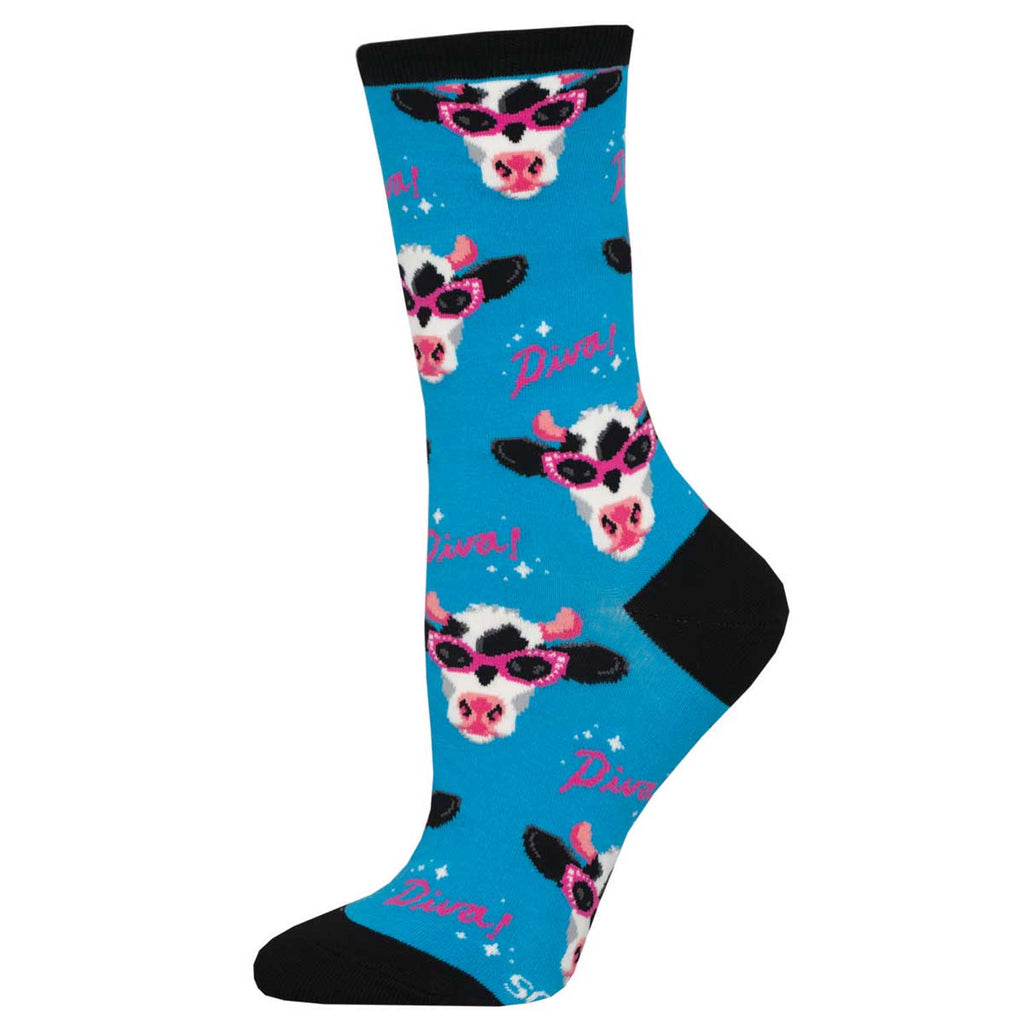 Cute Cow Socks for Women | Fun Animal Socks by Socksmith Design ...