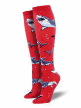 Women's "Shark Chums" Knee-High Socks