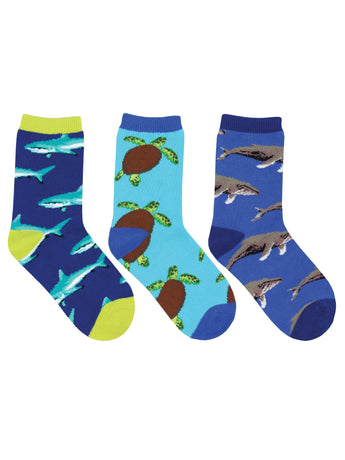 Aquatic Animals 3-pack Socks for Kids - Shop Now | Socksmith