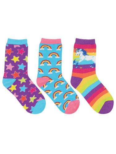 Rainbows and Stars 3-pack Socks for Kids - Shop Now | Socksmith