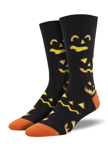 Men's Dress Socks - Halloween pumpkins