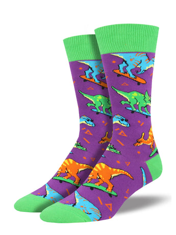 Skating Dinosaurs Socks for Men - Shop Now | Socksmith