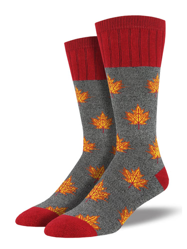 Maple Leaf Pattern Hiking Socks | Outlands by Socksmith