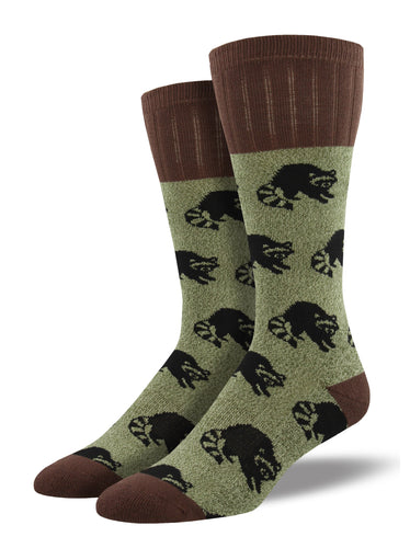 Raccoon Pattern Outdoor Socks | Outlands by Socksmith