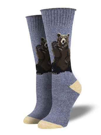 Recycled Cotton - Bear Socks Made In USA | Socksmith