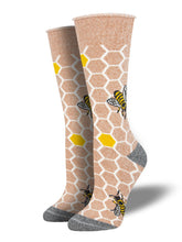Recycled Cotton - Honey Bee Socks Made In USA | Socksmith