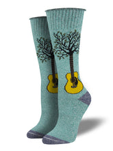 Recycled Cotton - Guitar Tree Socks Made In USA | Socksmith
