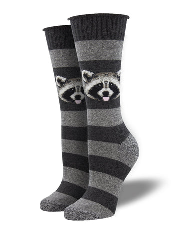 Recycled Wool - Raccoon Stripe Socks Made In USA | Socksmith