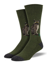 Recycled Cotton - Owl Socks Made In USA | Socksmith
