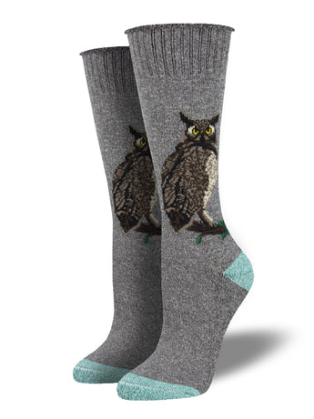 Recycled Cotton - Owl Socks Made In USA | Socksmith
