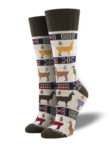 Recycled Wool - Llama Animal Socks Made In USA | Socksmith