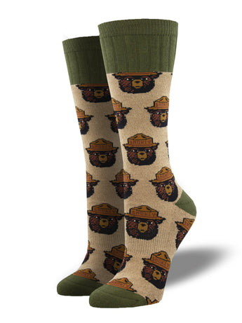 Smokey Bear Face Socks for Women - Shop Now | Socksmith