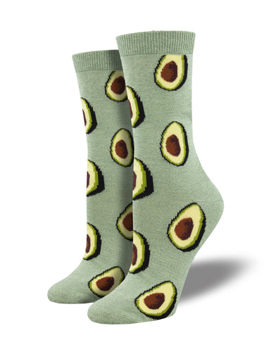 Bamboo Let's Guac About It Avocado Socks for Women - Shop Now | Socksmith