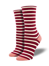 Bamboo Sailor Stripe Roll Top Socks For Women - Shop Now | Socksmith