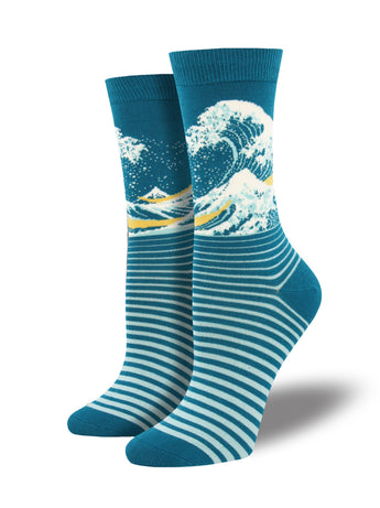 The Wave Art Socks for Women - Shop Now | Socksmith