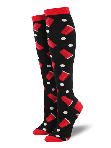 Beer Pong Knee-High Socks for Women - Shop Now | Socksmith