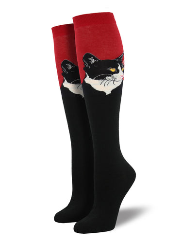 Cat Portrait Knee-High Socks for Women - Shop Now | Socksmith