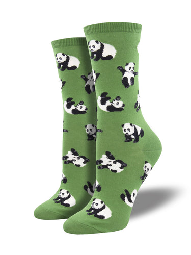 Women's Cute Panda Novelty Crew Socks | Socksmith