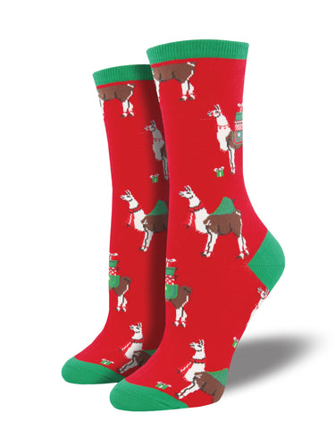 Christmas Llama Socks for Women - Shop Now | Socksmith