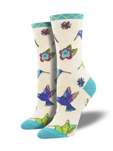 Laurel Burch Hummingbird Art Socks for Women - Shop Now | Socksmith