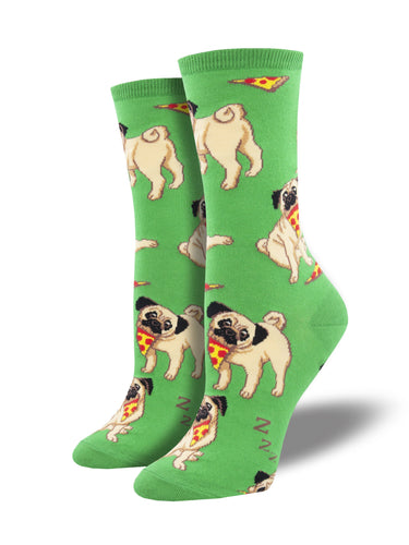 Pizza and Pugs Socks for Women - Shop Now | Socksmith