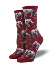 Women's African Themed Elephant Herd Socks | Socksmith
