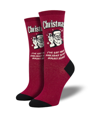 Retro Spoof Christmas Humor Socks for Women - Shop Now | Socksmith