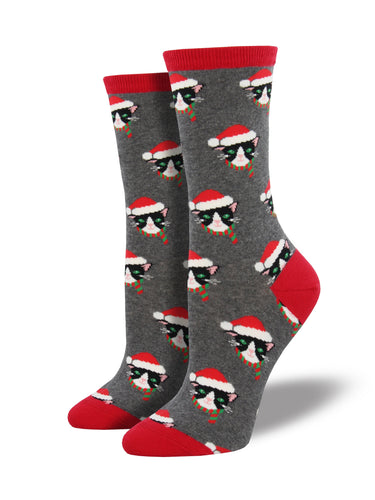 Santa Cats Socks for Women - Shop Now | Socksmith